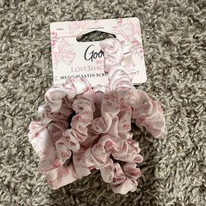 LOVE SHACK FANCY Goody Pink Satin Scrunchies Set